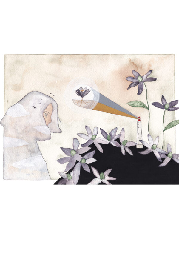 Illustration solitude belle