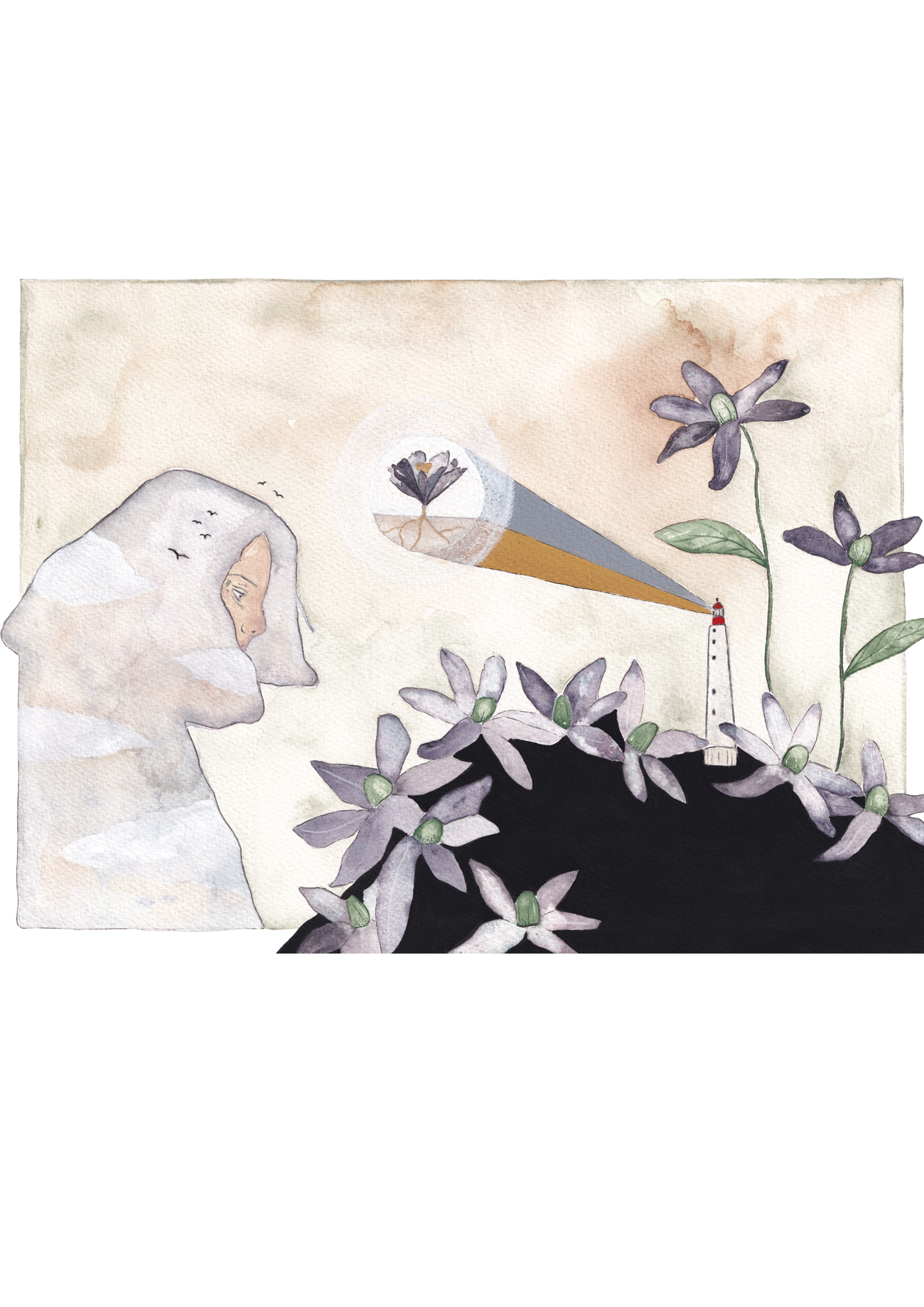 Illustration solitude belle
