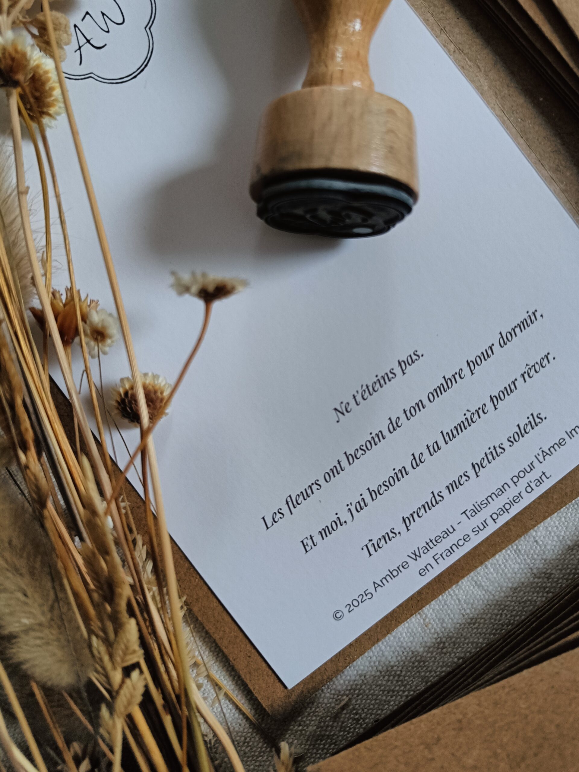 Les Petits soleils Ambre Watteau Talisman mantra carte