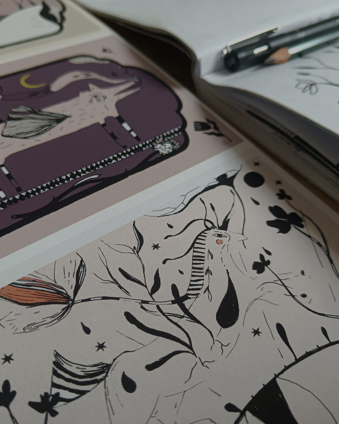 Kami le sanctuaire, tirage d'art, cheval, illustration' ambre watteau