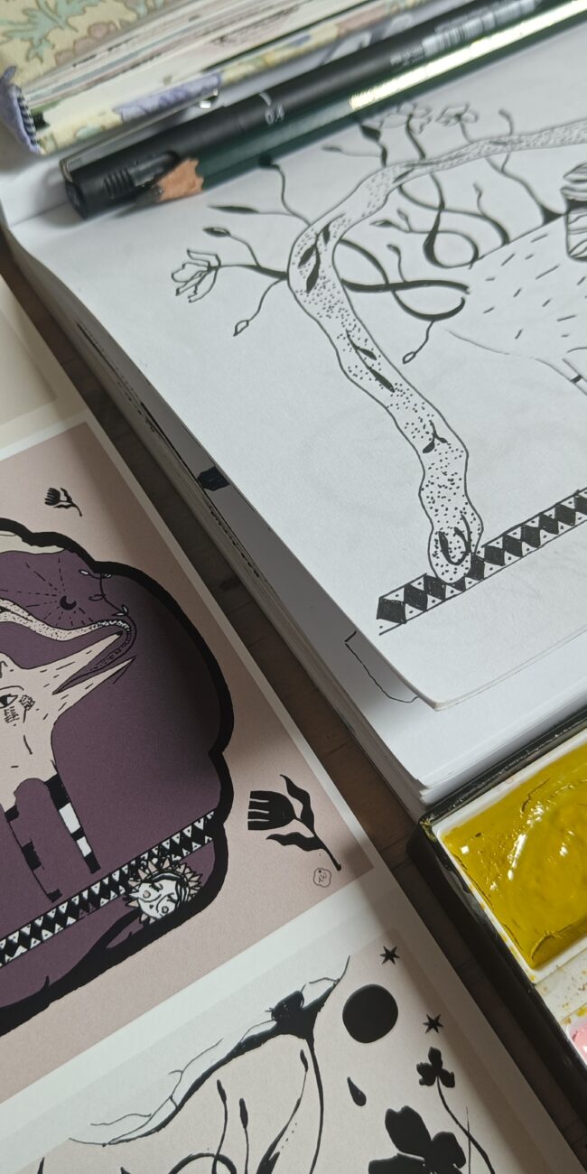 Les messagers, collection encre noir, onirique