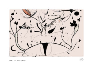 Kami le sanctuaire, tirage d'art, cheval, illustration' ambre watteau