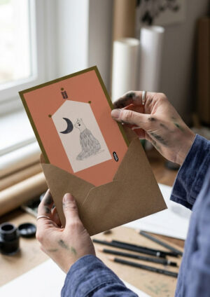 carte postale chat dieu domestique