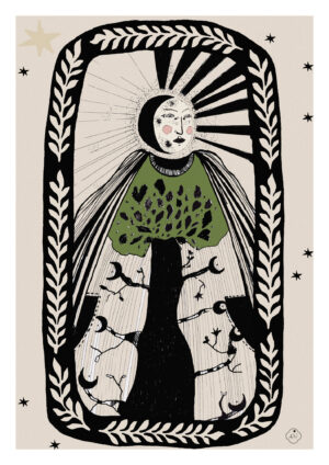 house of dreamers, House of Dreamers Carte Messagère L’âme du Gardien, Le Pouvoir de la Lune, carte postale