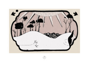 Mon corps brule paysage femme tirage d'art ambre watteau