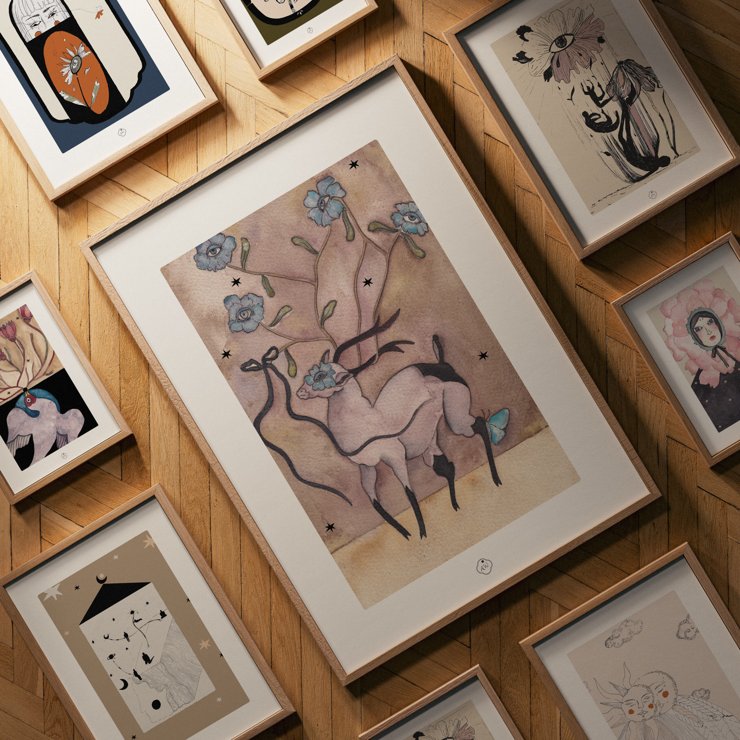 ambre watteau yugen illustration cerf